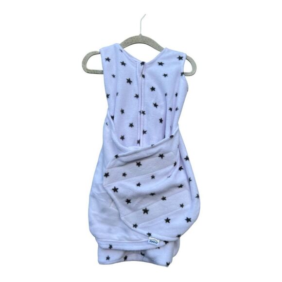 HALO Micro Fleece Sleepsack Swaddle, TOG 3.0, Mini Stars Charcoal, newborn - Picture 3 of 6